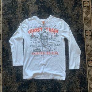 NWOT Ghost Train/Halloween graphic long sleeve // Sz XL